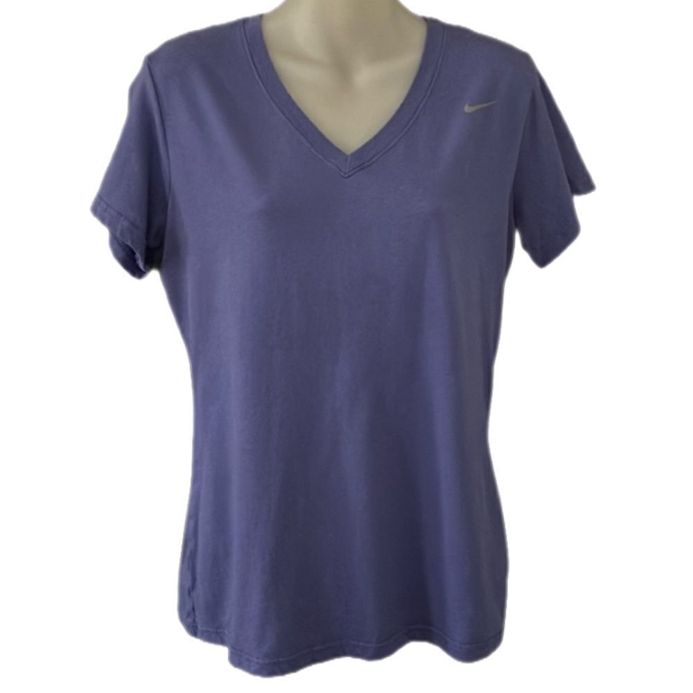 Nike Dri-FIT Lavender V-Neck Athletic Tee Women’s Large - Picture 3 of 7